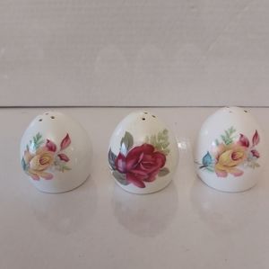 Vintage Floral Salt and Pepper Shakers **BY SANFORD** (3)